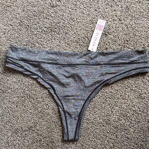 NWT New Adore Me Gray Thong Panties sz XL